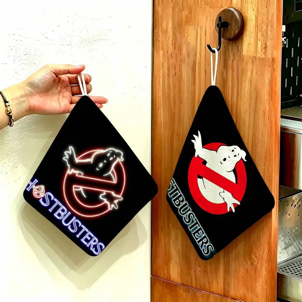 American Movie G-Ghostbusters Hanging Design Hand Wiping Towel, Polyester Cotton Fabric, Universal for Bathroom Kitchen