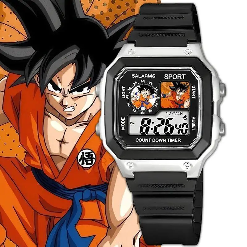 Dragon Ball Vegeta Watch Waterproof Shockproof Boy Girl Sport Smart Digital Electronic Led Multifunction Timer Alarm Clock