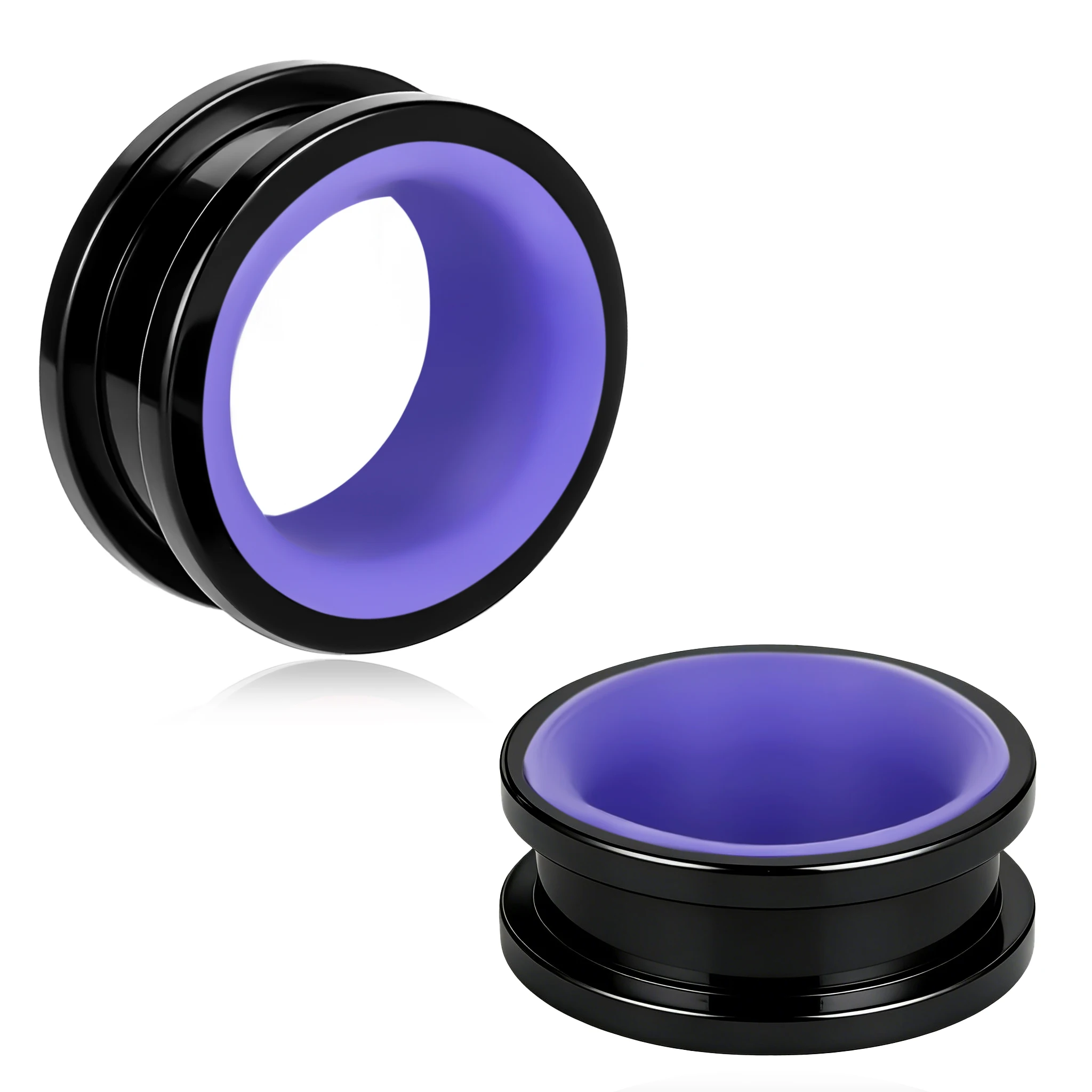 Stainless Steel Ear Tunnels, 2PCS Set
