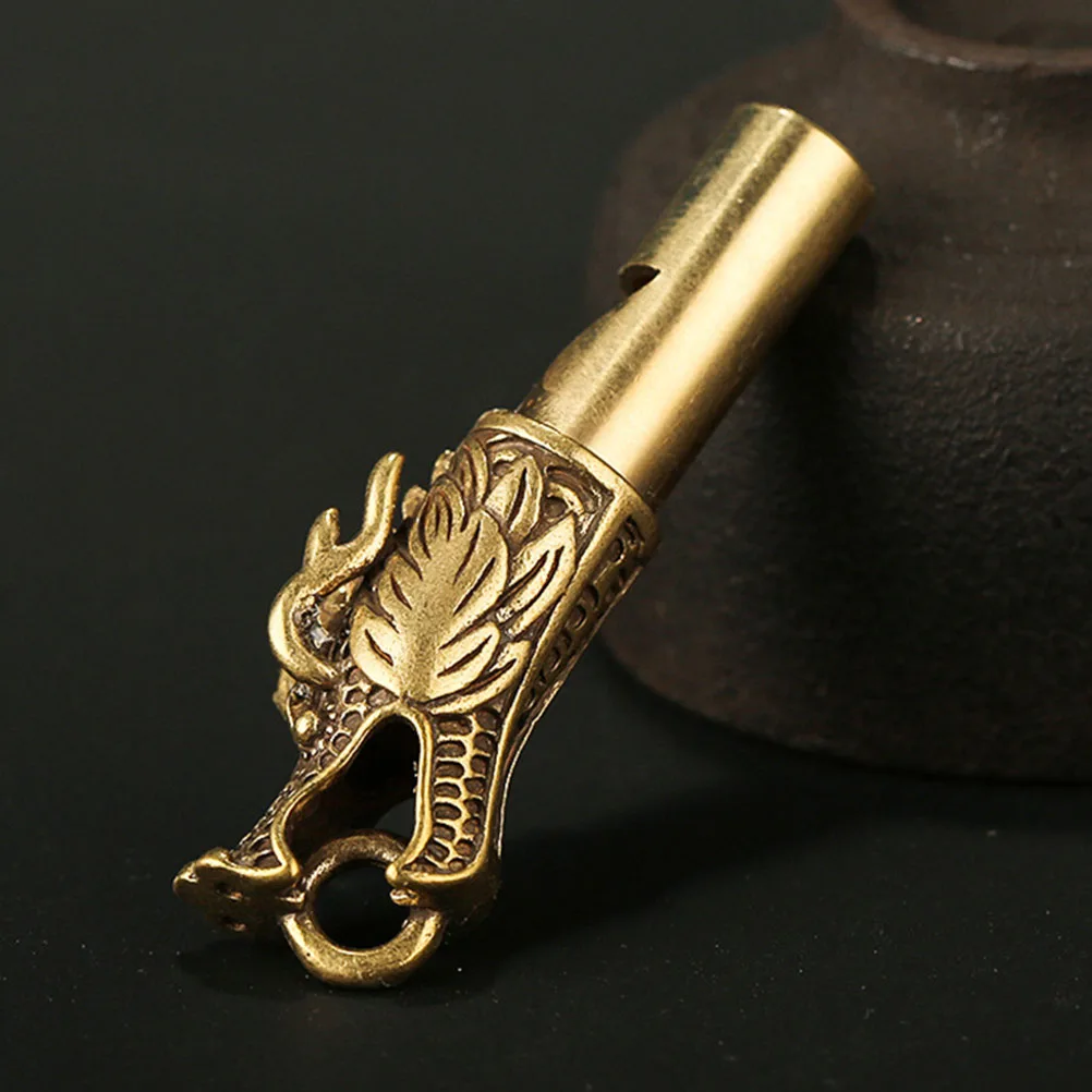 

3 Pcs Pure Copper Whistle Keychain Loud Dragon Safety Portable Outdoor Emergency Camping Hiking Teacher Survival Accessory