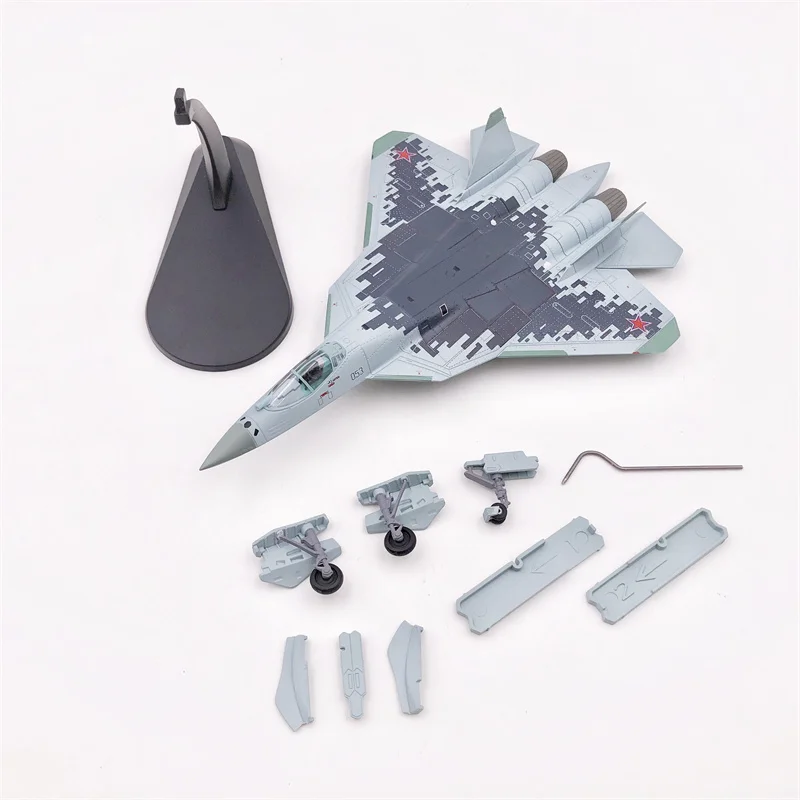 

Wltk Russia Sukhoi Su-57 Felon Stealth Multirole Fighter 1/100 Diecast Airplane Aircraft Jet Model