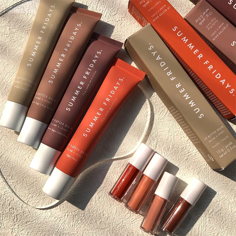 الجمعة الصيفية 9 ألوان بلسم الشفاه ترطيب السلس لينة الشفاه مستحضرات التجميل السكر الفانيليا البيج الحلو النعناع ماكياج العناية بالشفاه منع