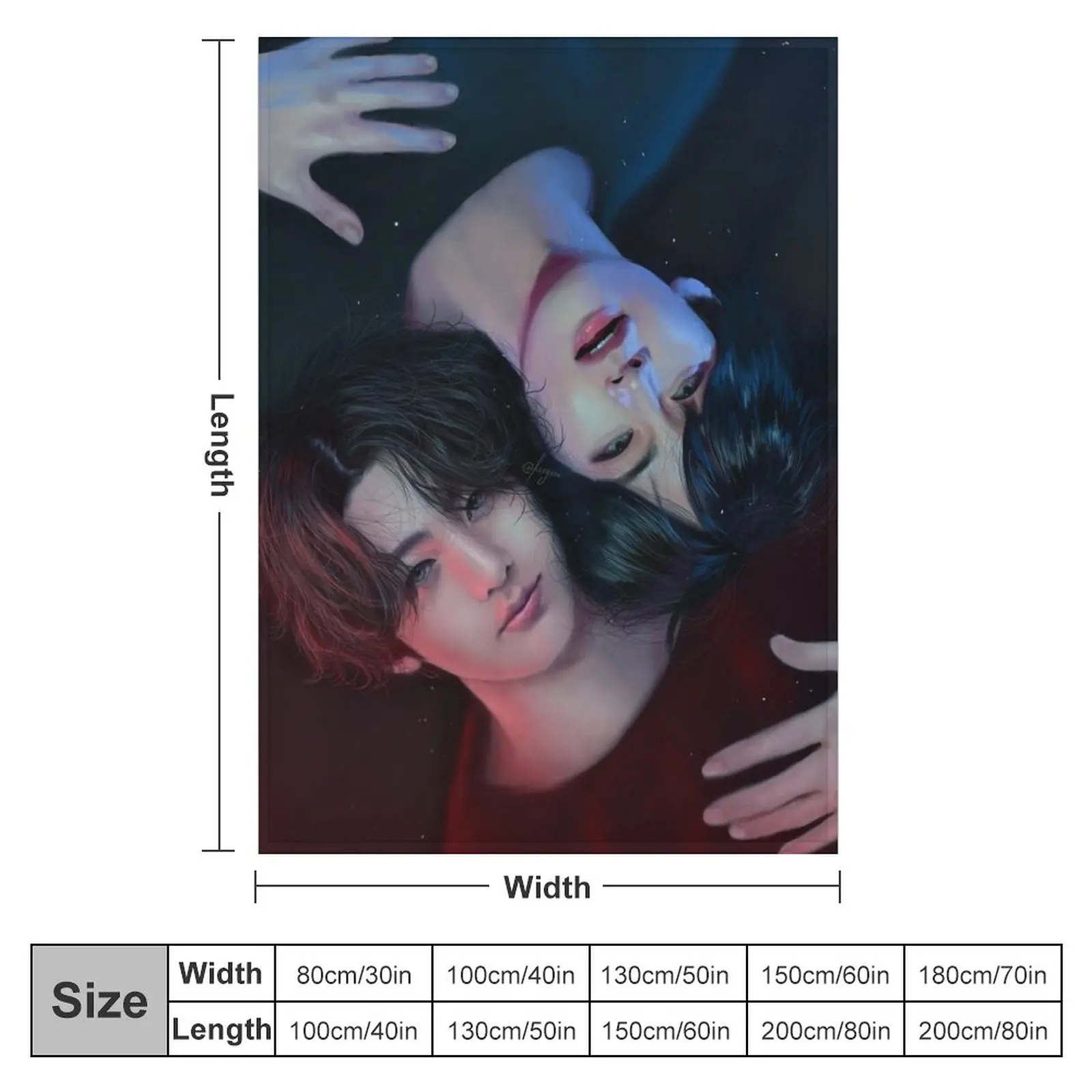 Taekook -Reqium Throw Blanket Bed covers Sleeping Bag Blanket