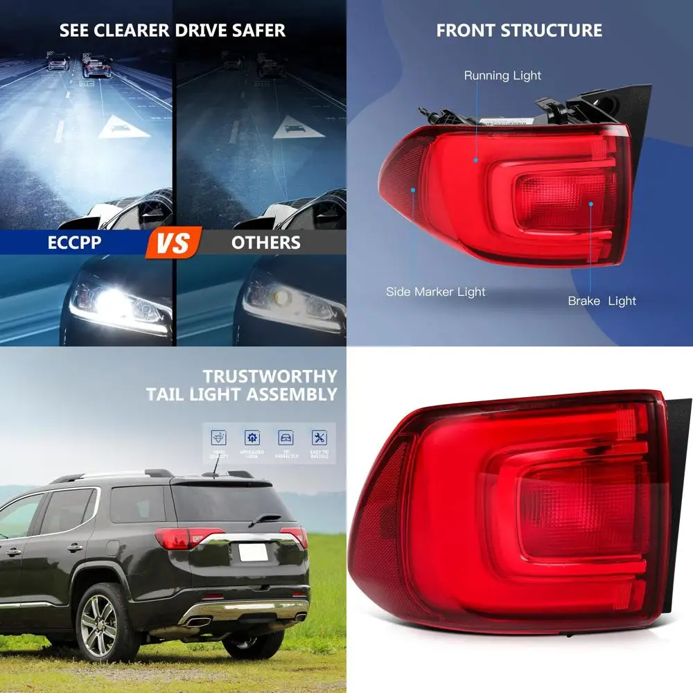 

Right Tail Lamp Assembly for 2017-2019 GMC Acadia, OEM Part # GM2805126