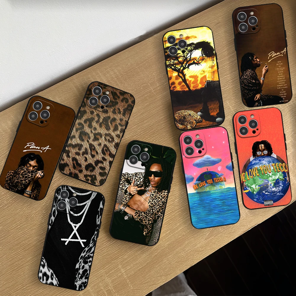 Rapper L-Lil Tecca Plan A Phone Case for iPhone 12 11 13 14 15 16 Max Pro Plus Black Soft Silicone Cover