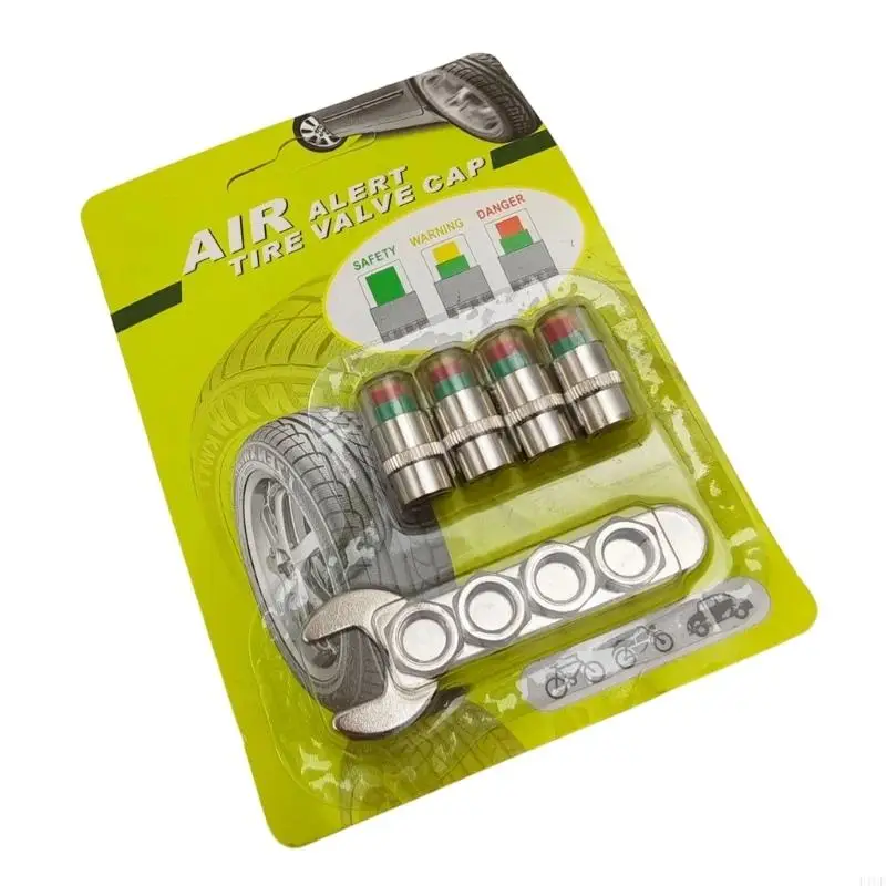 

2025 New All Climate Tire Pressure Cap Three Color System Shows Normal Low Danger Condition