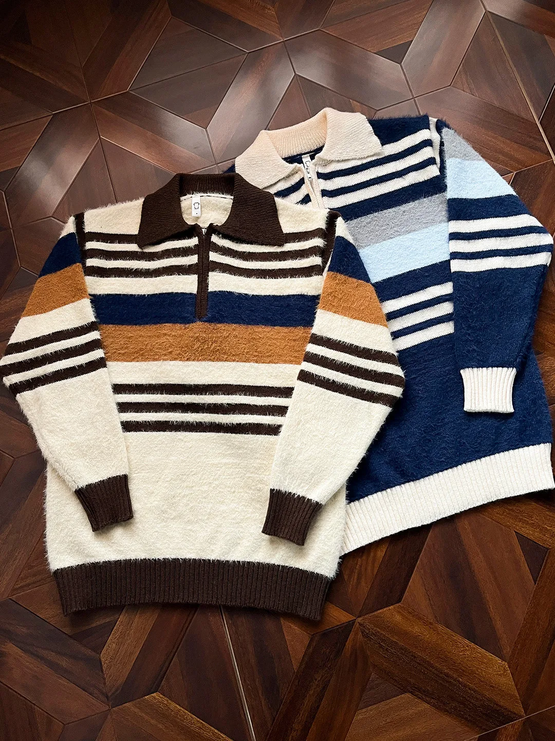 

Мужской и женский свитер свободного кроя из мягкого трикотажа, повседневная теплая одежда в полоску для мужчин и женщин