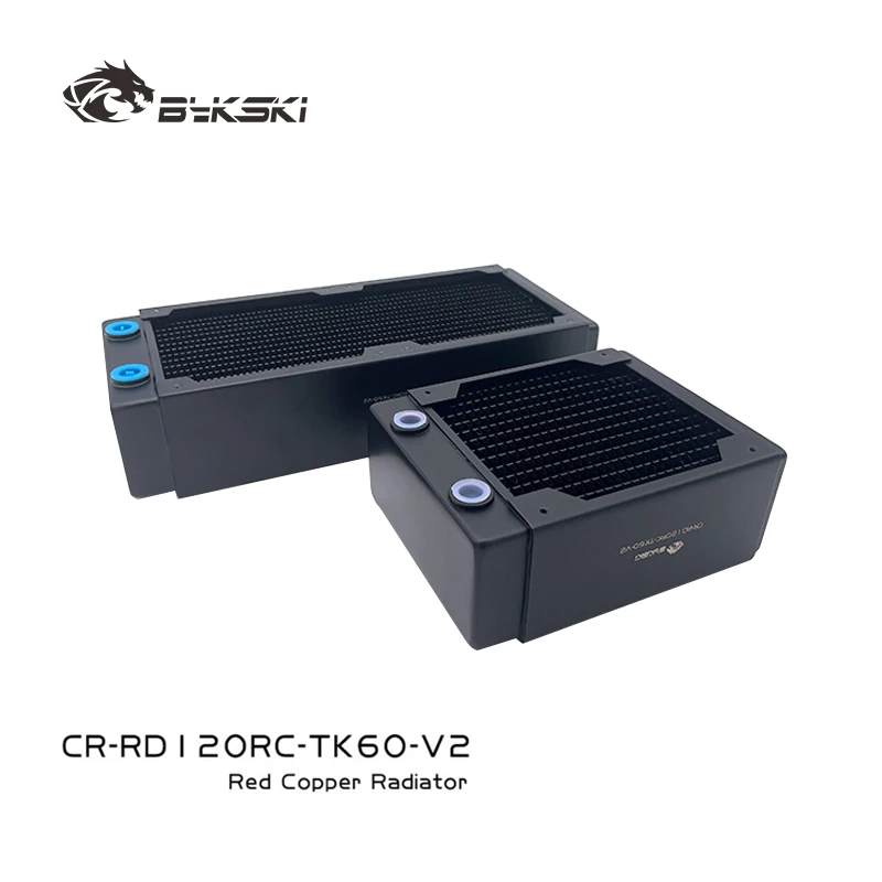 

Bykski 60mm Thick 120mm 240mm Copper Radiator Computer Water Discharge Liquid Heat Sink for 12cm Fans CR-RD120RC-TK60-V2