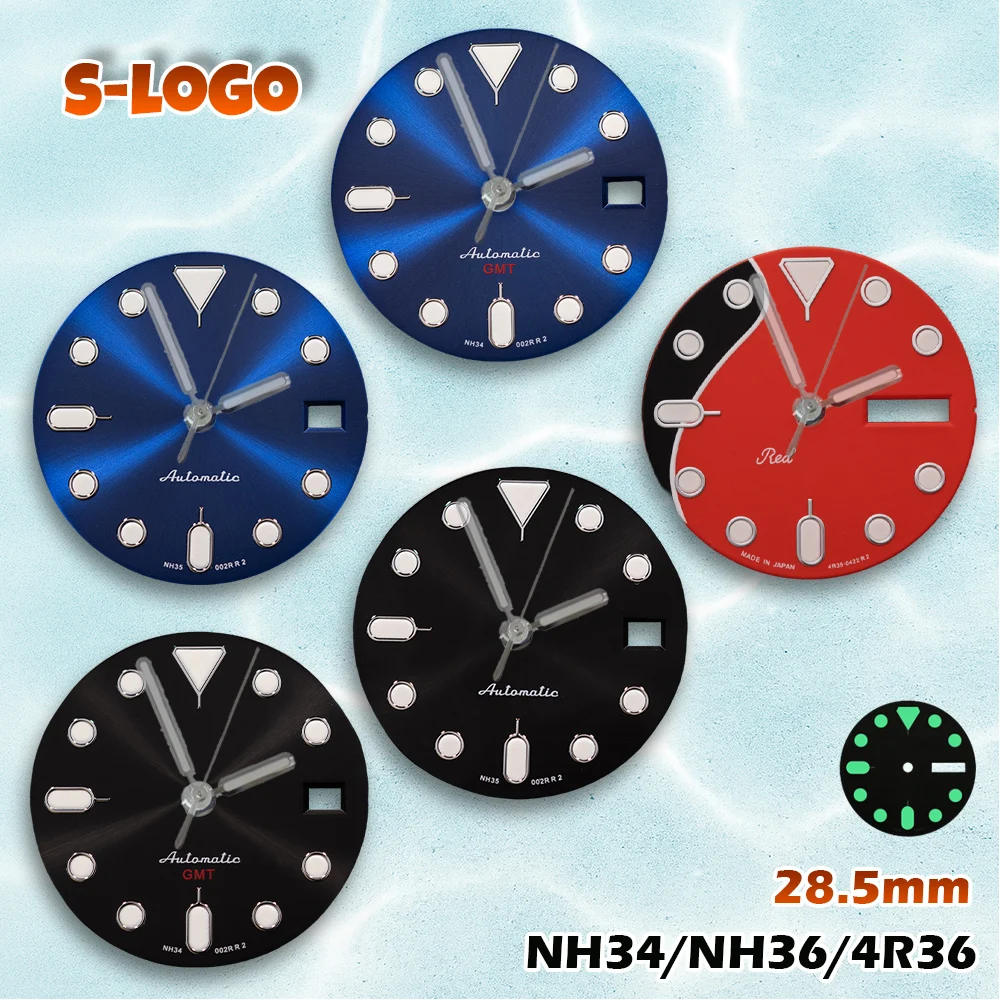 

SKX007 Универсальный циферблат 28,5 мм для NH34/NH36/4R36 | Логотип SS и зеленый светящийся | Аксессуары для модификации мужских часов