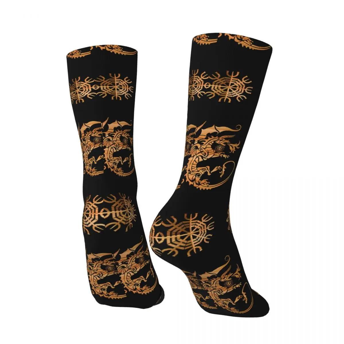 Dragon Viking Sock Printed Man Polyester