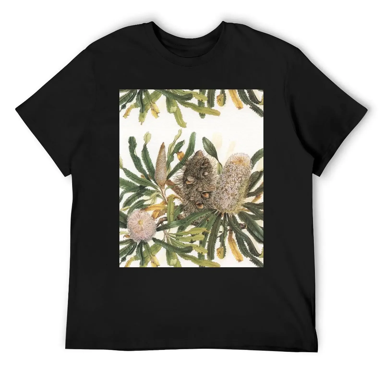 Banksia serrata T-Shirt man clothes aesthetic clothes black t-shirts for men