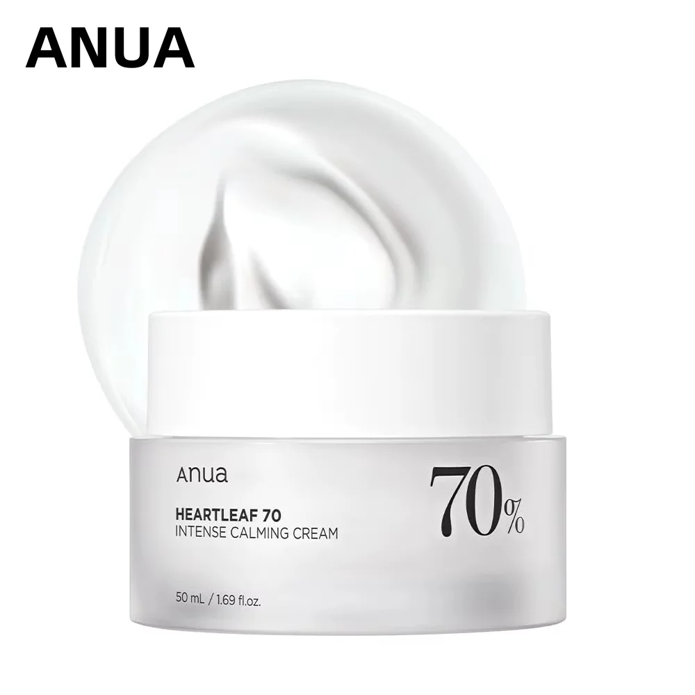 ANUA Heartleaf 70 Intense Calming Cream with Ceramide Whitening Cream Moisturizing Facial Cream 50ml Korean Skin care Product