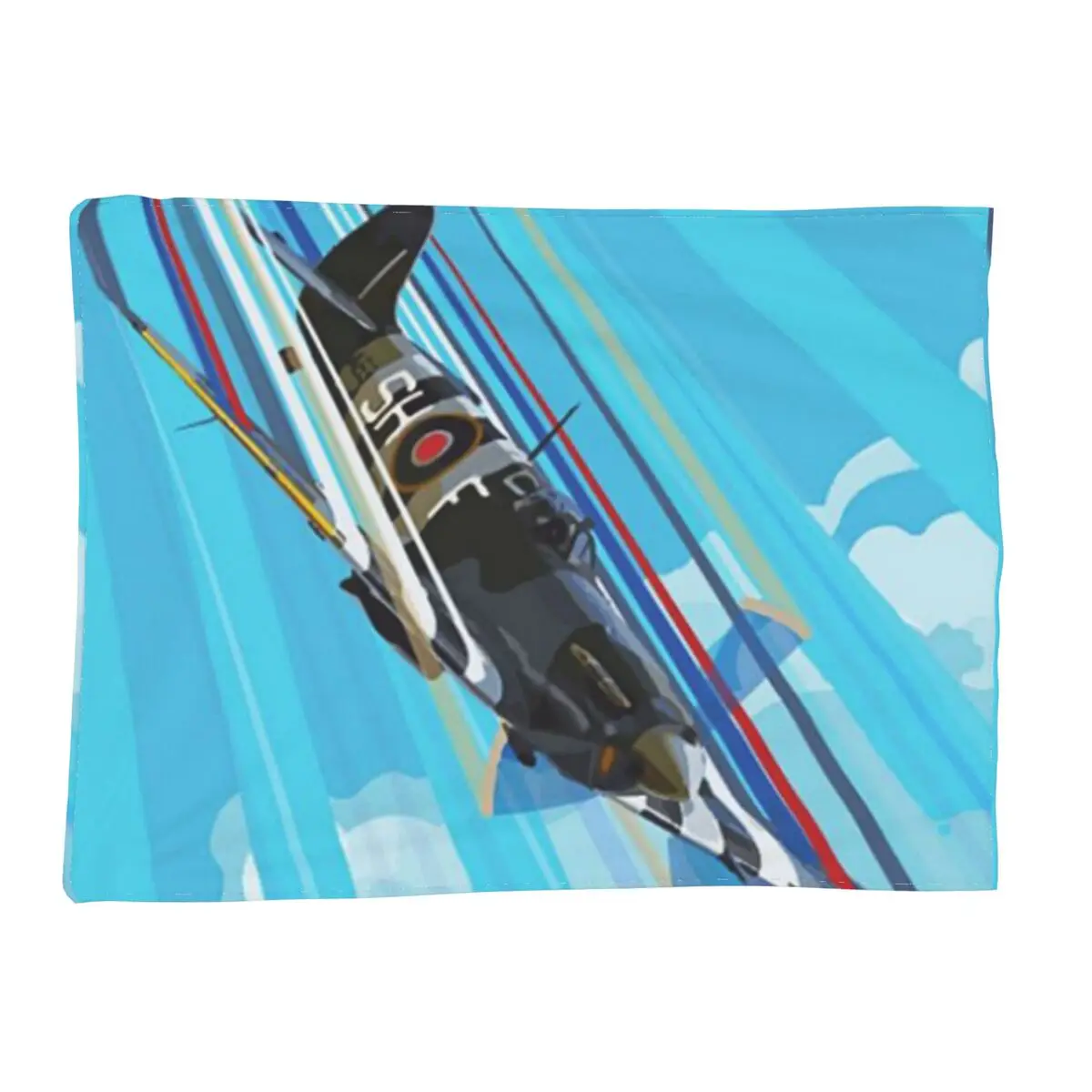 Supermarine Spitfire Fighter Pilot Aircraft Airplane Blankets Soft Flannel Throw Blanket Cover for Bed Living room Picnic Home