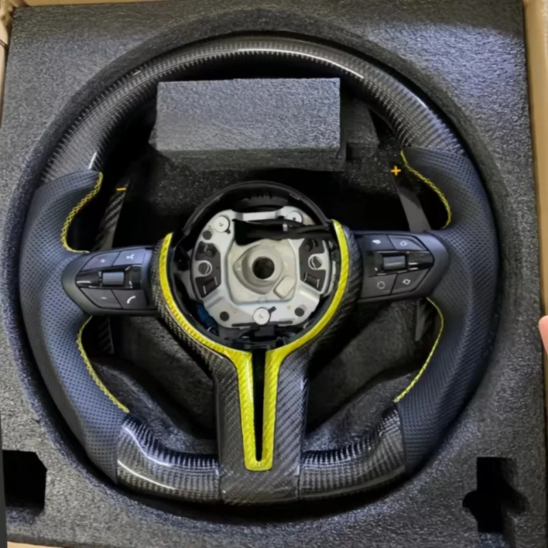 Customized Carbon Fiber Leather Car Steering Wheel For BMW M2 M3 M4 M5 F10 F30 F32 F80 F82 F32 E90 E92 E70 E84 Steering Wheel