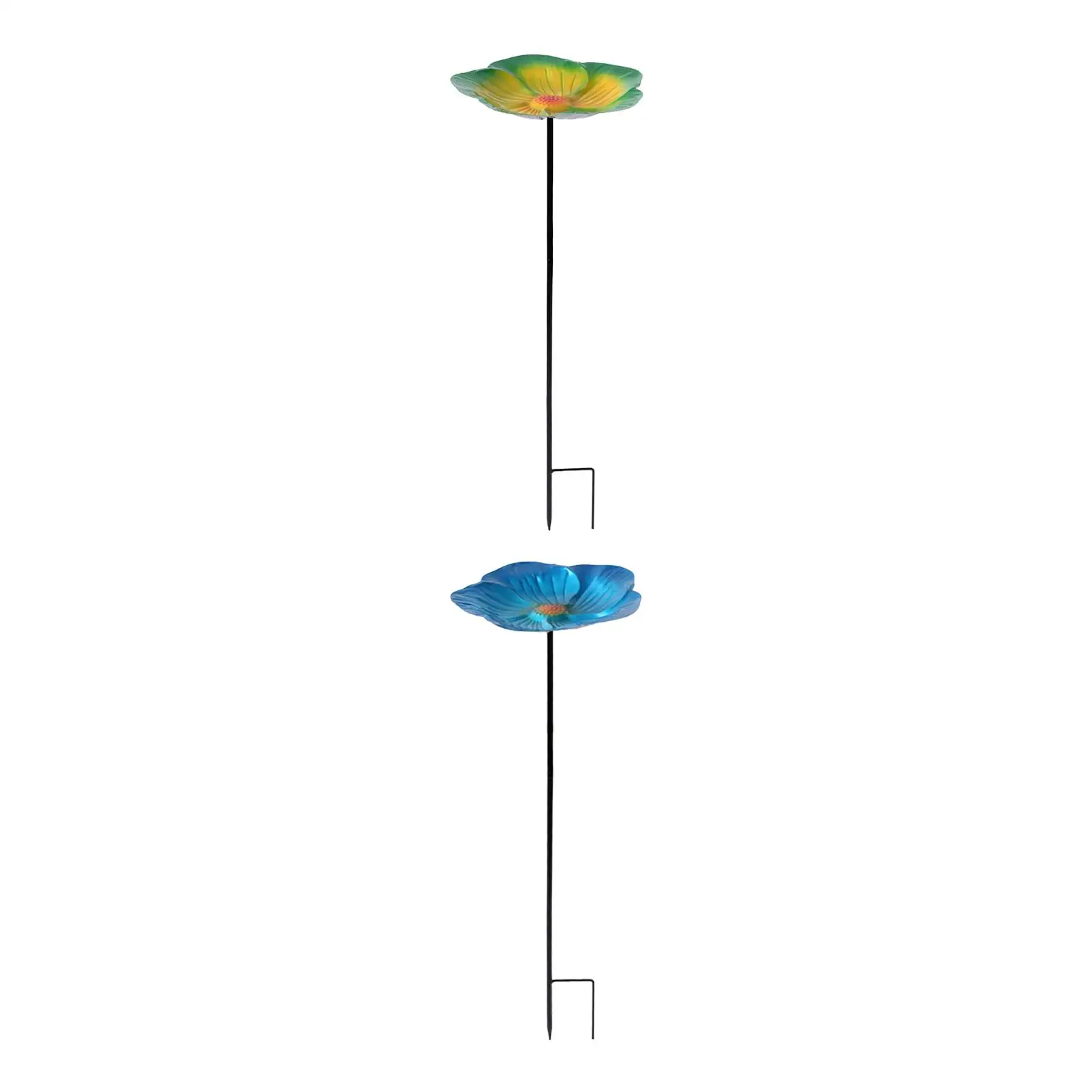 

Bird Bath Bowl Outdoor Bird Feeder Sturdy Decorative Pattern with Stake for Yard Backyard Lawn Garden Decoration