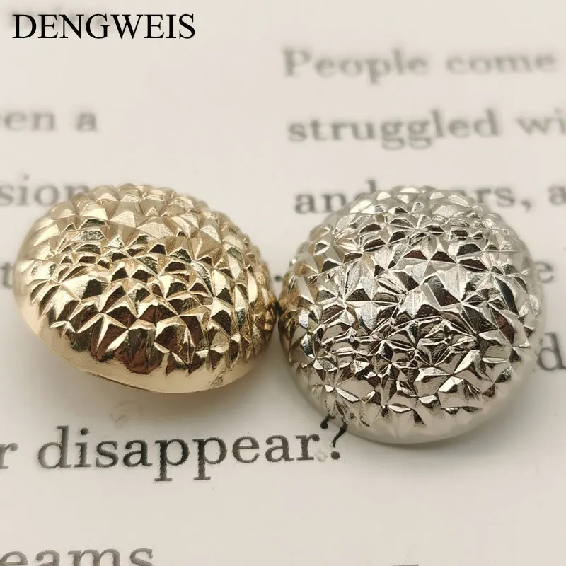 15-23mm Luxury Gold Metal Buttons Coat Jacket Shirt Cuff Sewing Accessories DIY Craft Supplies Designer Style Fashion Buttons