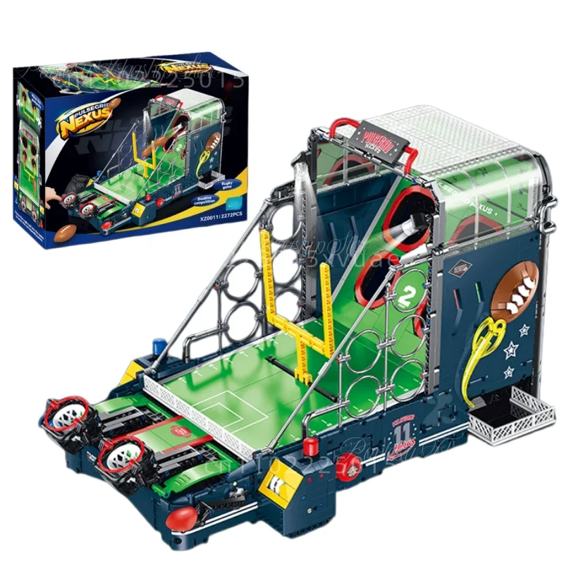 

New Rugby Machine Building Blocks Assembling Two-player Battle Game Movable Model Desktop Decoration Collectible Holiday Gifts
