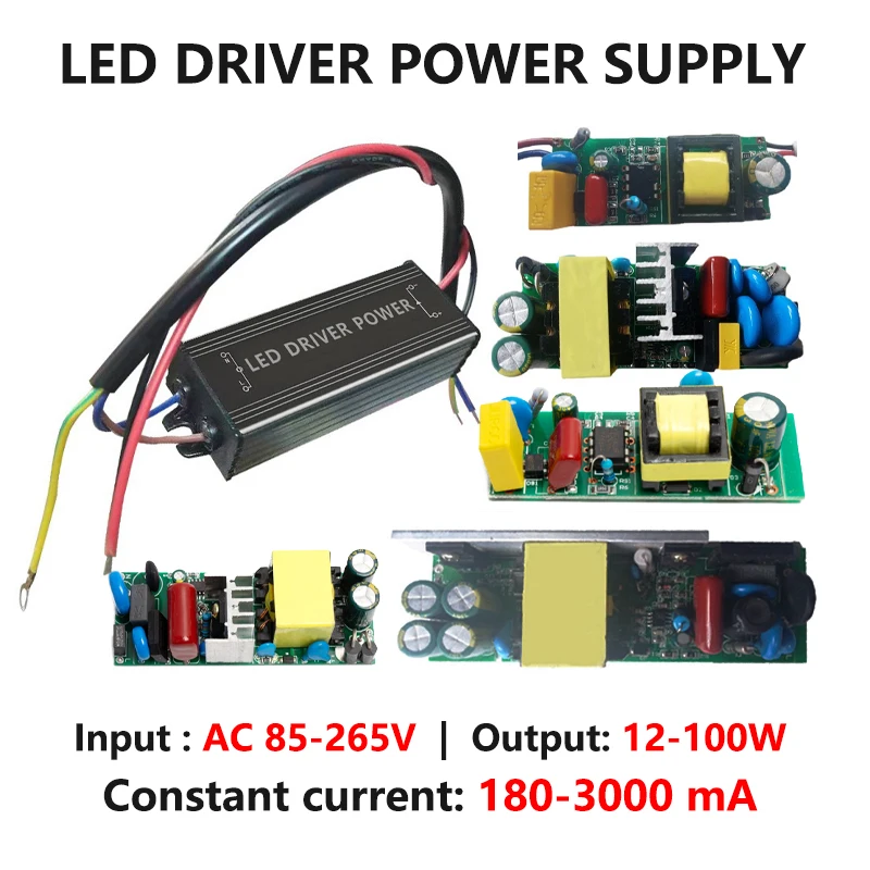 LED Driver DC24-36V 280mA 600mA 900mA 1200mA 1500mA 1800mA 2400mA 3000mA Constant Current Power Supply Lighting Transformer IP65