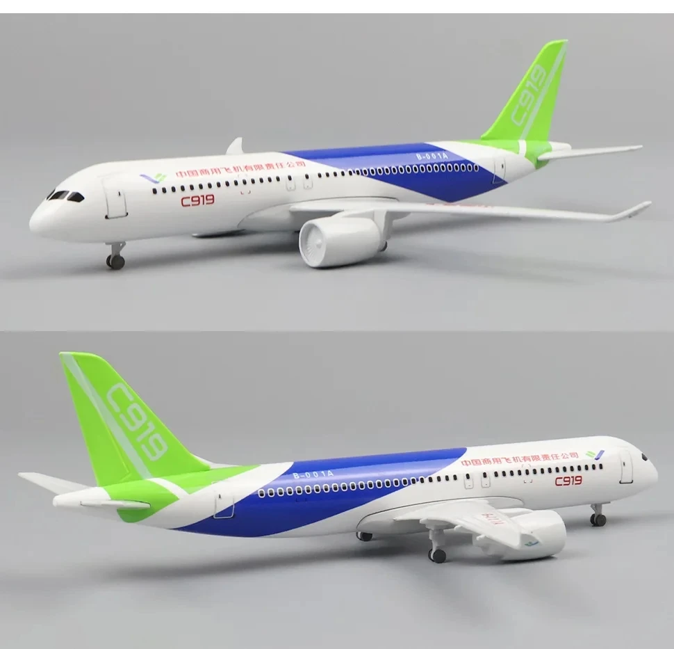 19cm Plane Toy China Air COMAC C919 Plane Model China Commercial Aircraft Model For Collections