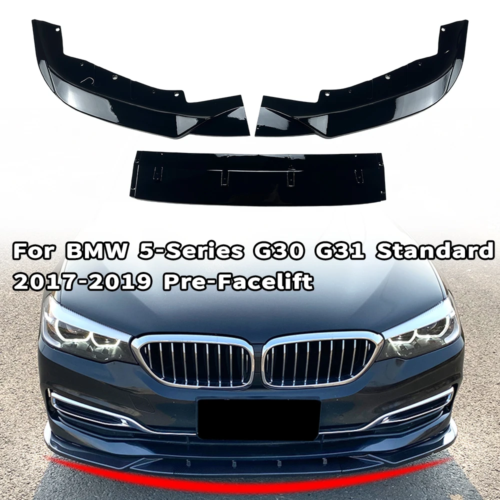 

Front Bumper Lip Splitter Diffuser Spoiler Bumper Guard Protection For BMW 5-Series G30 G31 Standard Model 2017-2019 PreFacelift