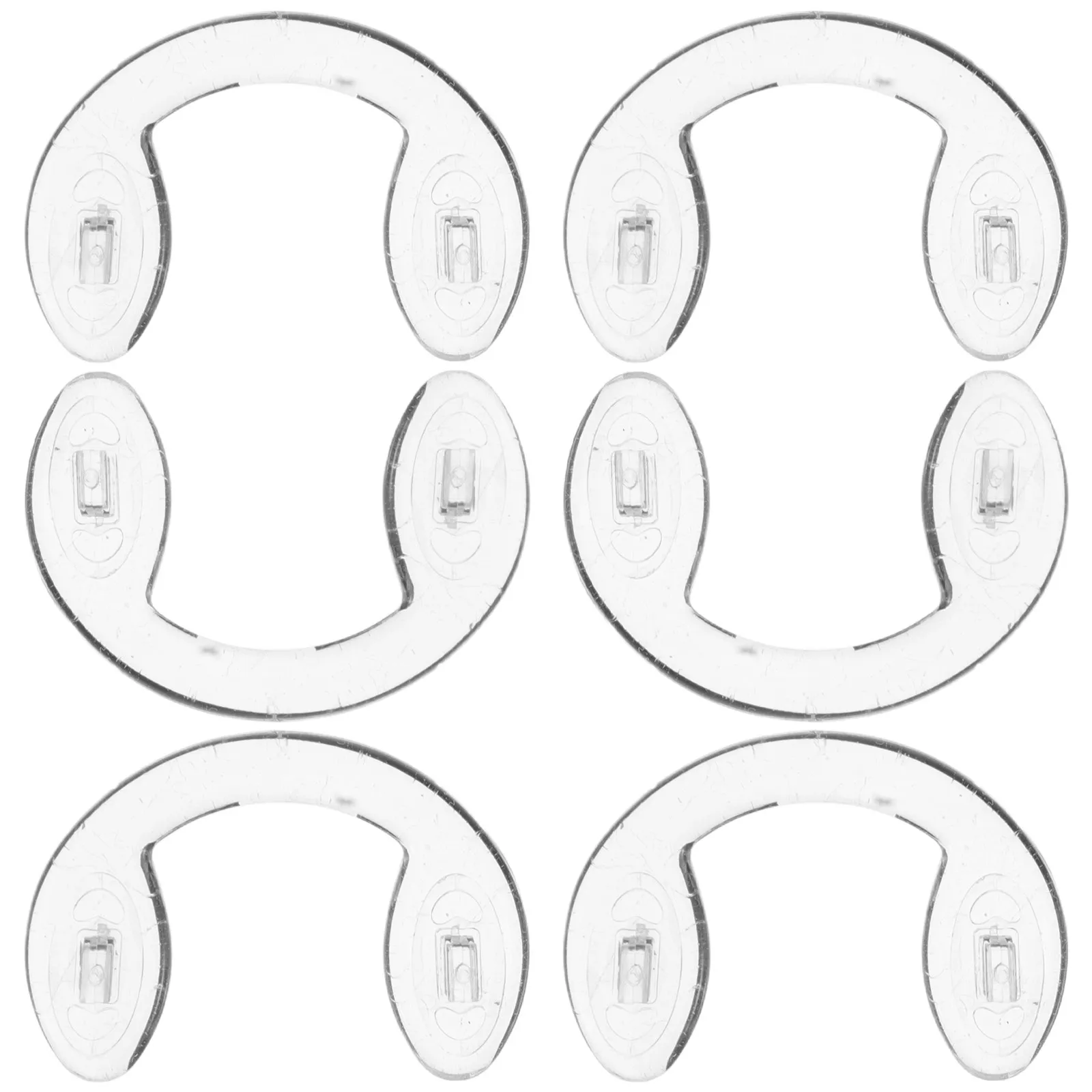 6Pcs Clear U-Shaped Silicone Nose Pads Non-Slip Comfortable Eyeglass Nose Bridge Pads Universal Replacement for Metal Sunglasses