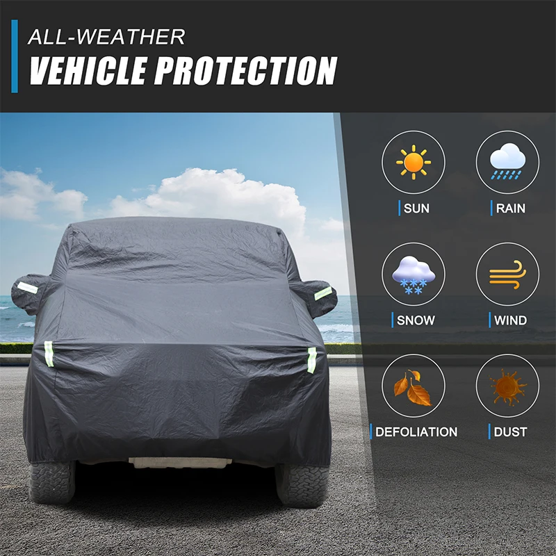 

1Pcs polyester taffeta black For Hummer H2 2003-2009 car sunproof dustproof snowproof anti-UV car cover protection accessories