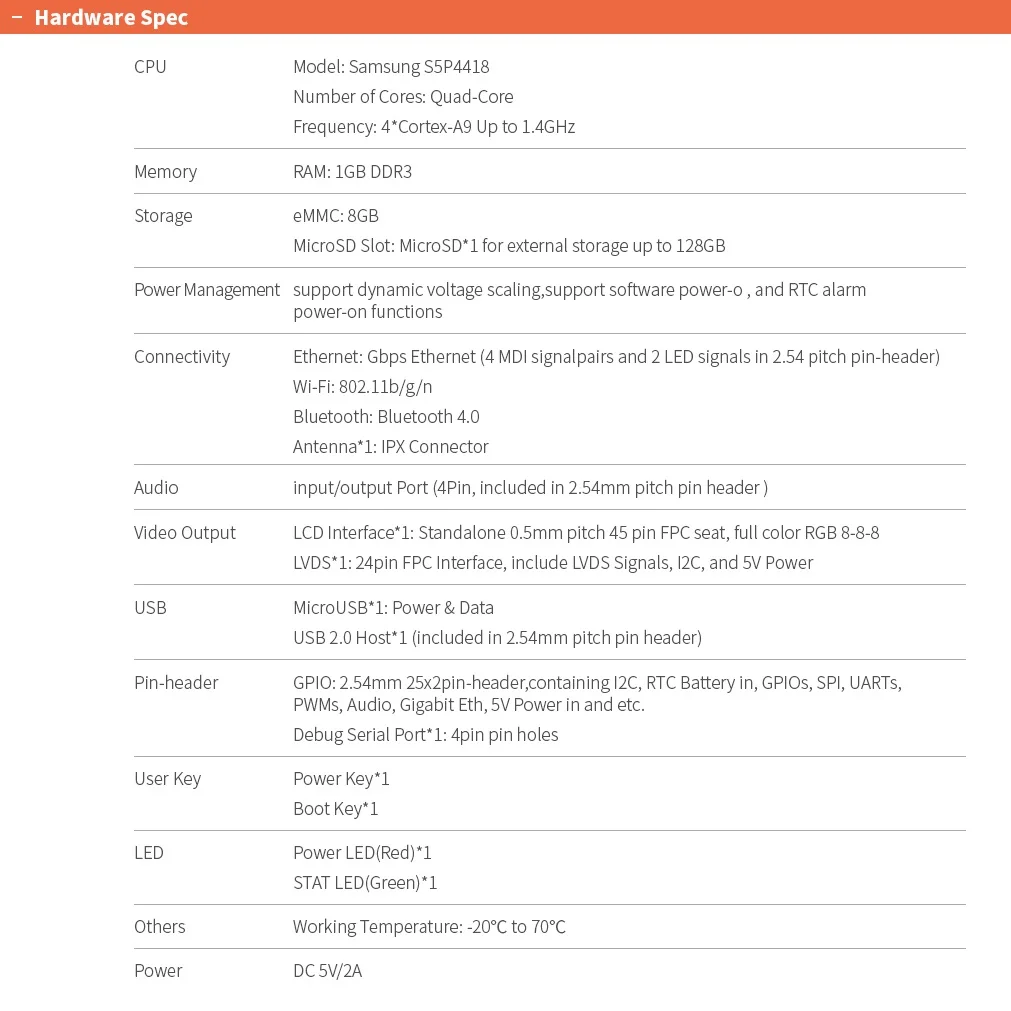 Open+Pi Core4418 (1G RAM & 8G eMMC) GPU&VPU S3P4418 Quad Cortex-A9 Up1.4GHz,Wifi & Bluetooth u-boot,Openwrt Android Debian