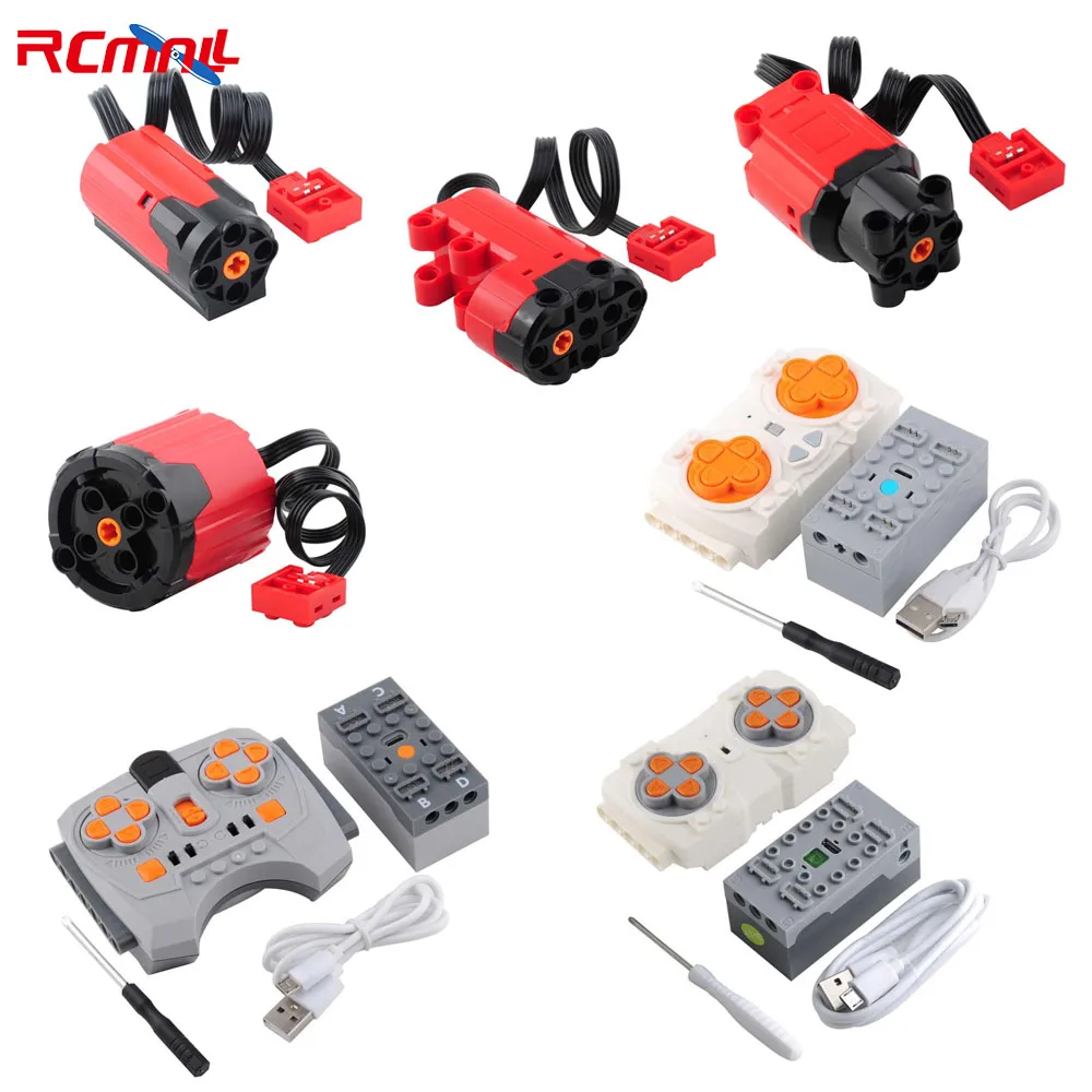 RCmall Enhanced Version High Speed MOC Power Functions M-Motor L XL Servo Motor Power Group for 88003 88004 8882 Building Blocks