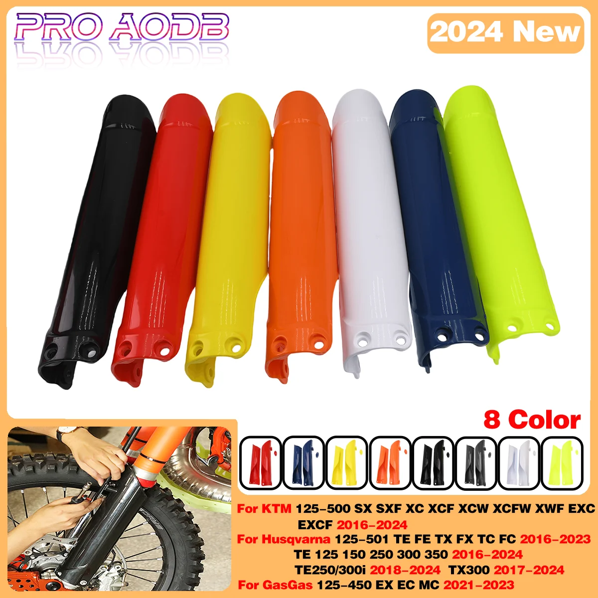 

For KTM 125 150 200 250 300 350 400 450 500 SX SXF XC XCF XCW XCF-W XWF EXC EXCF Fork Protector Guard Front Shock Absorber Cover