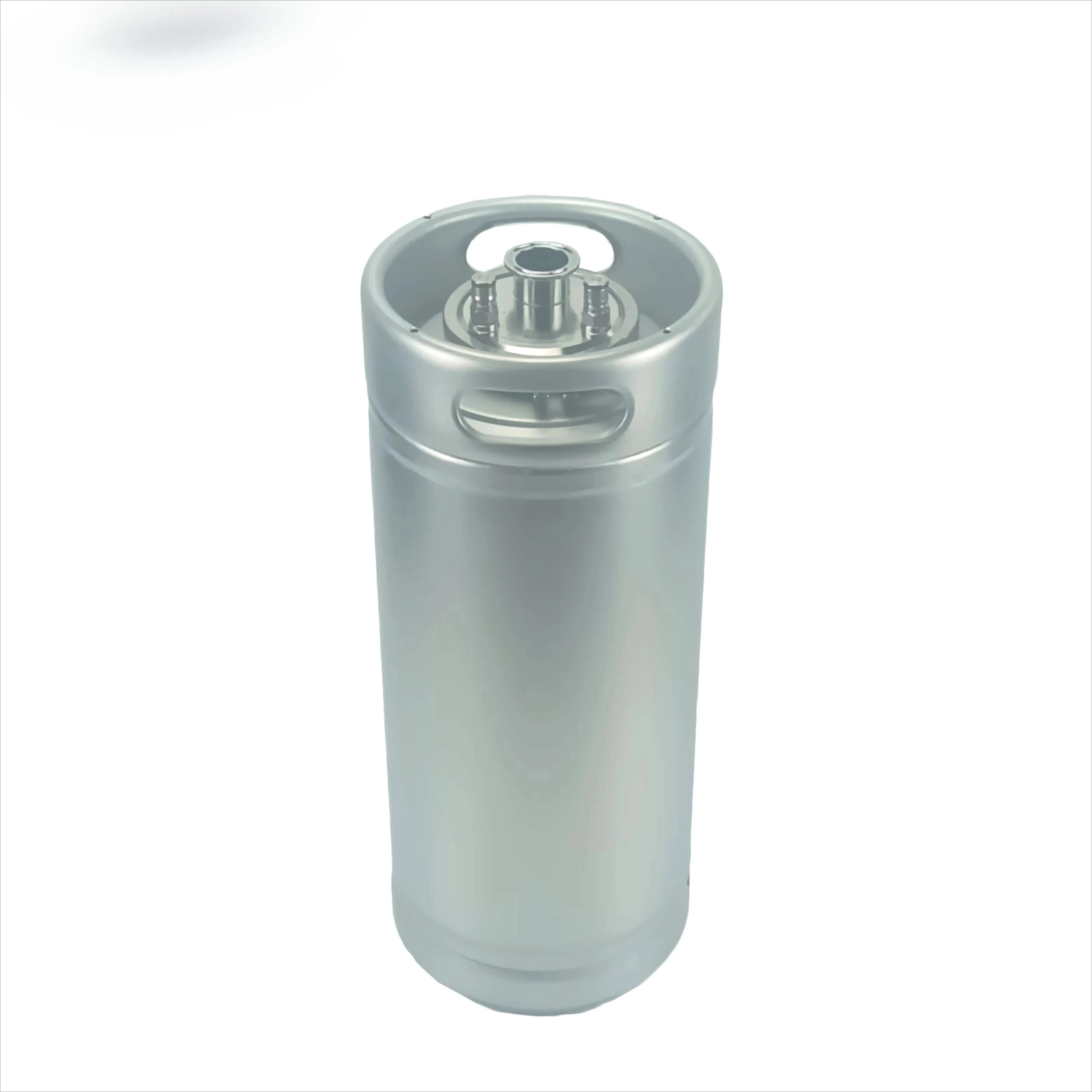 Barril de cerveza de 20L de acero inoxidable 304 con 4 conexiones Tri-Clamp, tipo Corny, con válvula Ball Lock y espumadera para cerveza, compatible con conectores A/D/S/G, bandeja de goteo para elaboración casera, minibarril para malta