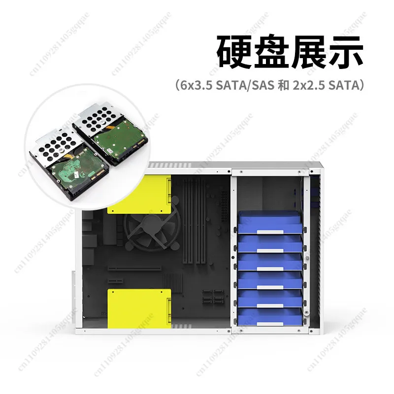 B10 10-Festplatten-NAS-Gehäuse ATX Große Leistung ATX Full High PCIe Schwarz Synology AIO Speicherdienst – Detail 2