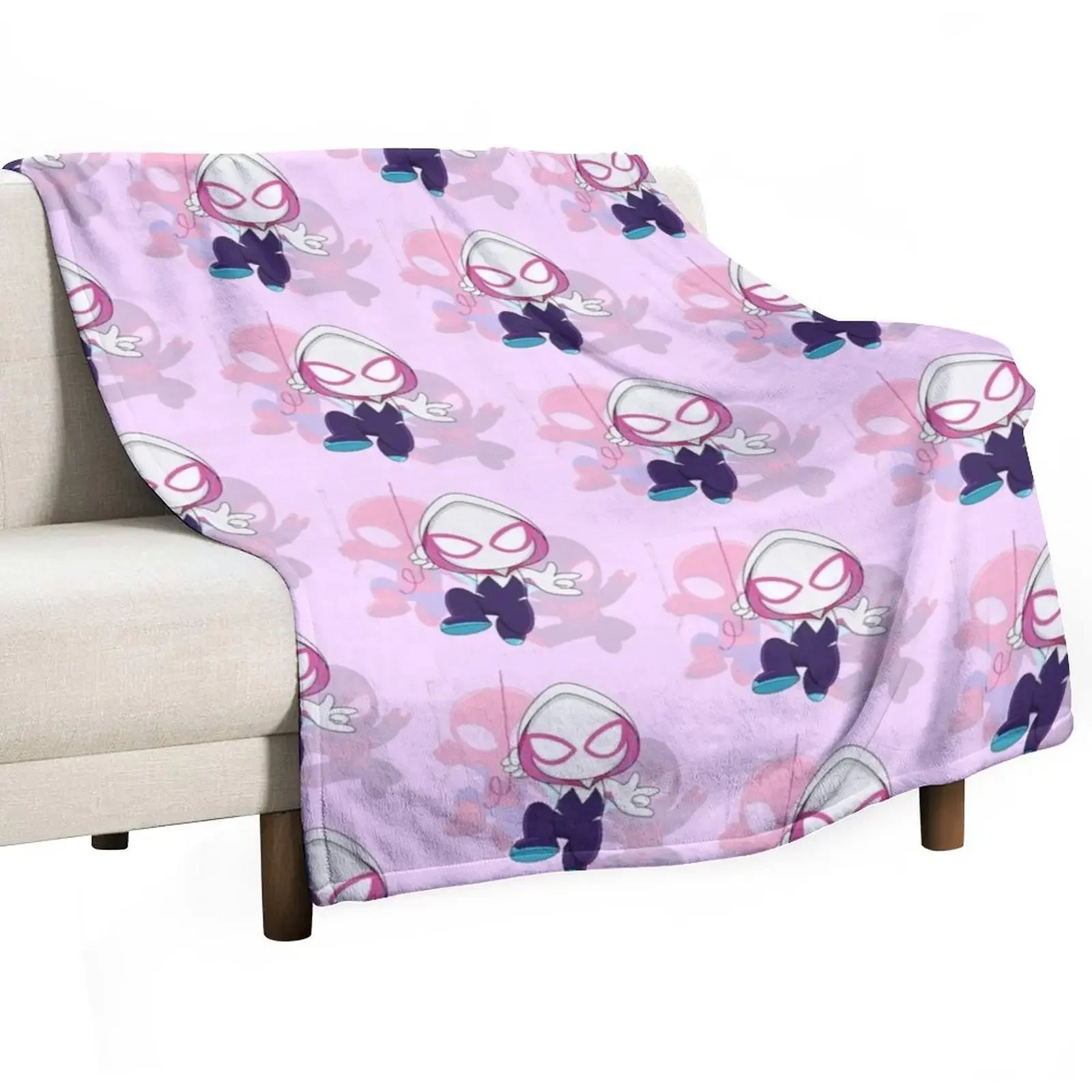 Cartoon spider ghost, cute baby spidey girl, grl pwr, cartoon ghost Throw Blanket decorative Thin Blankets