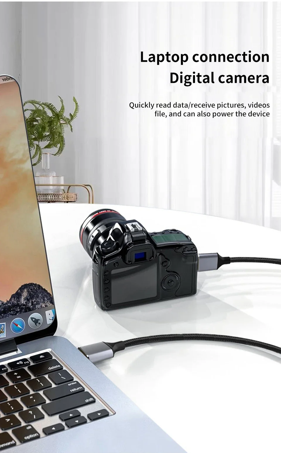 Gelbes USB Typ C auf Micro B Datenkabel, 5 Gbit/s Typ C auf Micro B 3.0 HDD-Kabel für PC-Telefon, externes Laufwerk, Festplattkamera, SSD-Kabel – Detail 9