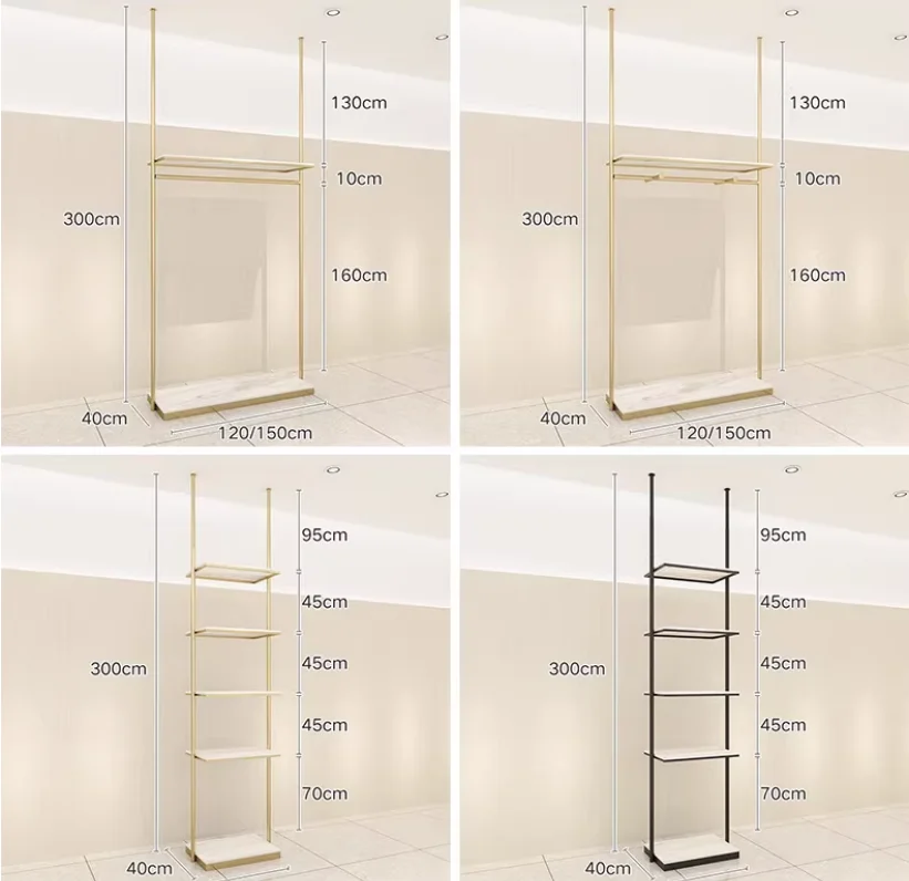 

HangerClothing Store Display Rack, Ceiling, Wall Combination Shelf, Clothes Shelf, Women's Clothing Store Display Rack,