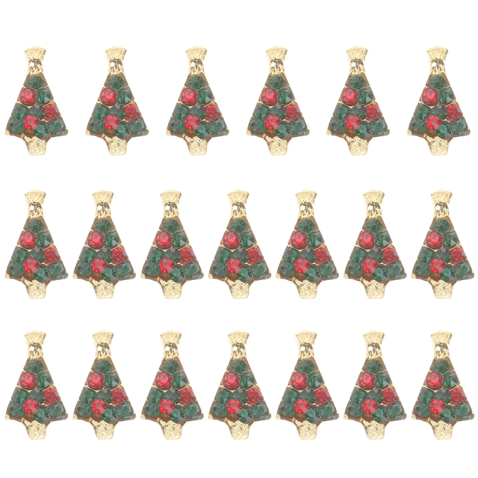 

20 Pcs Metal Christmas Nail Stickers Durable Festive Party Decorative Nail Decals Tip Manicure Accessories