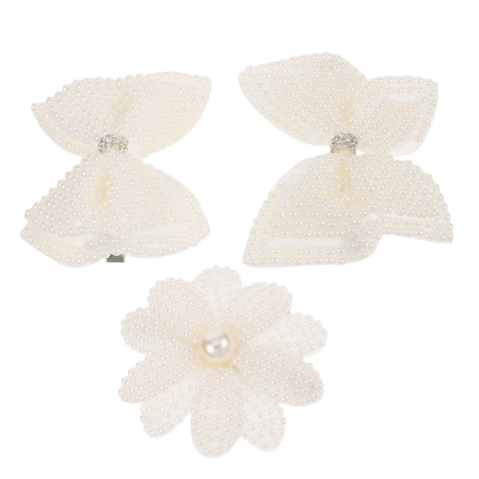 

3Pcs Pearl Bow Hair Clips Elegant Bowknot Hairpins for Women Girls Decorative Hair Barrette Suitable for Party Office School