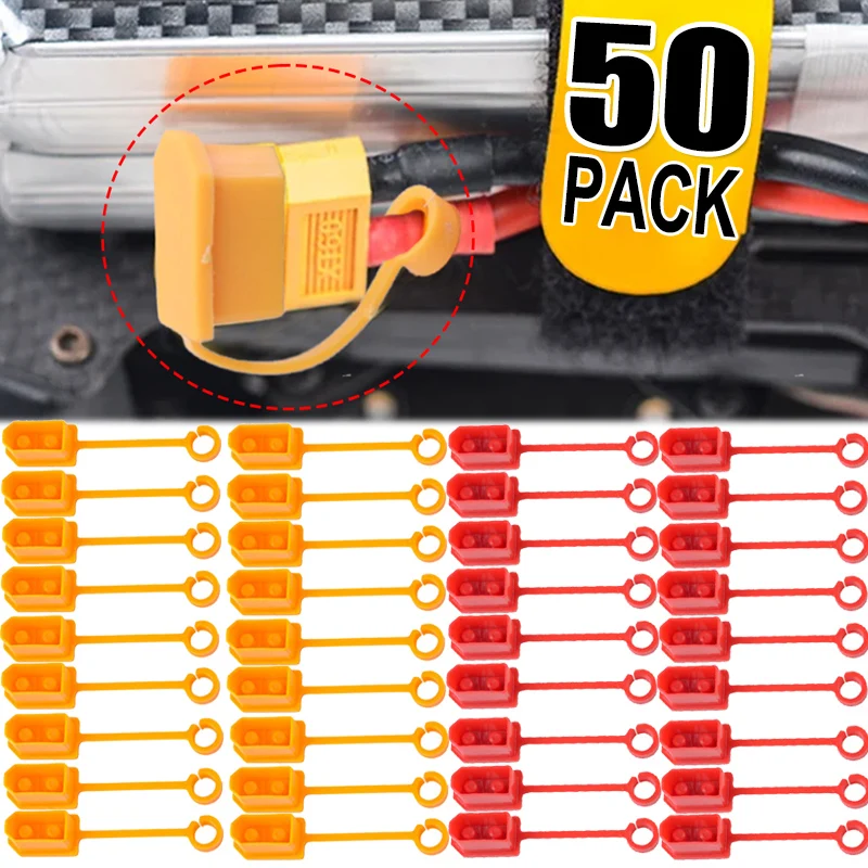 10/50PCS XT60 Plug Covers Plastic Terminals Insulated Protective Cover Reusable Dustproof Anti-electricity Leakage Plug Caps