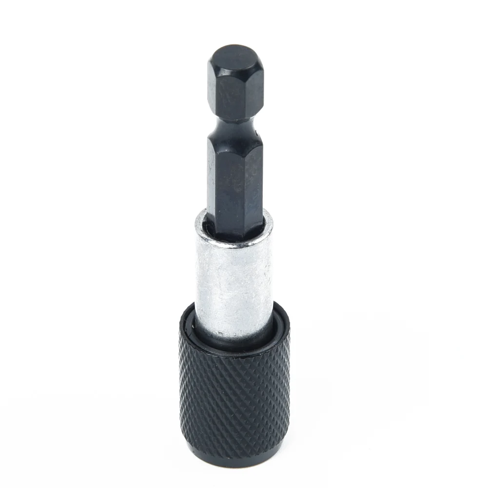 1pc 6.35mm hex haste parafuso profundidade chave de fenda magnética titular 1/4 hex ajustável extensão titular barra extensão ferramenta elétrica
