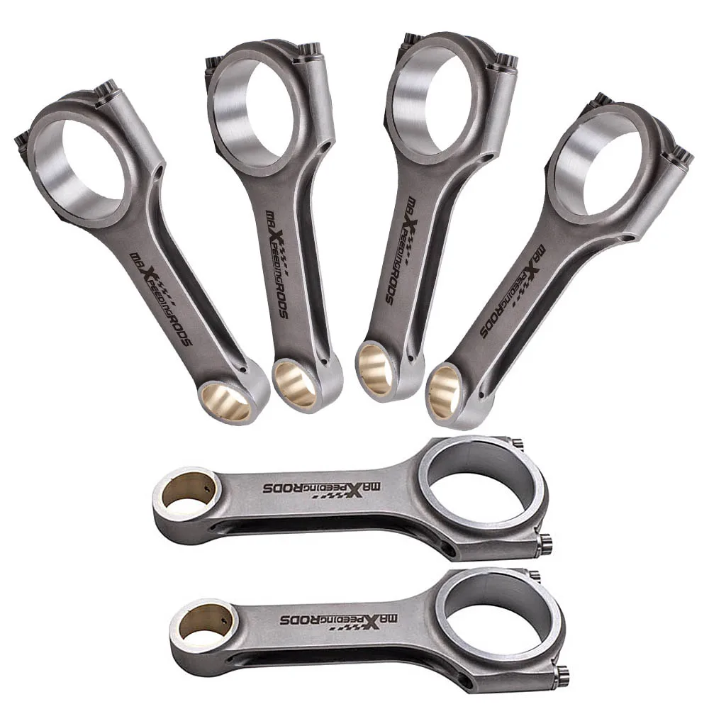 6x Floating Pin Piston H-Beam Steel EN24 4340 Connecting Rods for B MW 640i 135is M135i N55B30 3.0L Turbo Engine