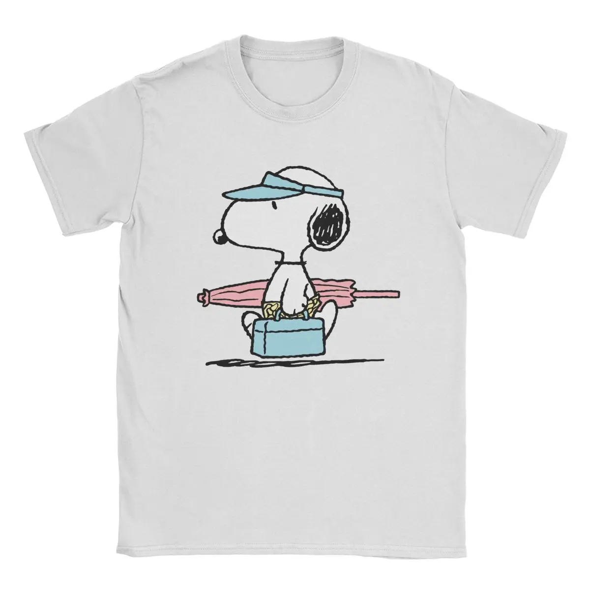 

Snoopy T Shirts Men's Pure Cotton Cool T-Shirt Round Collar Cartoon Tee Shirt Short Sleeve Clothes Gift Idea