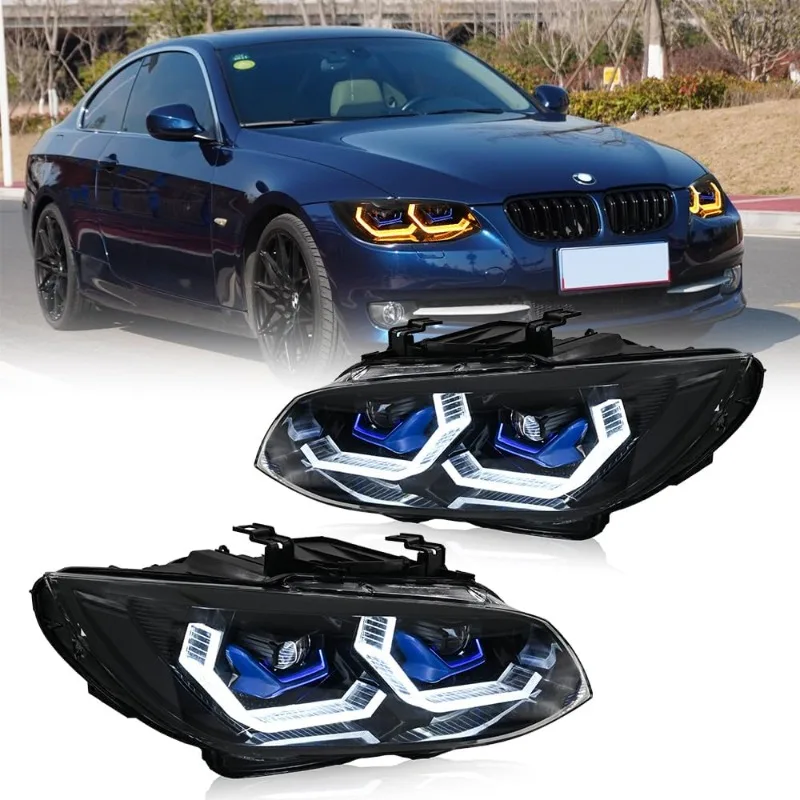 

1Set Headlights Assembly for 2011-2013 BMW 3 Series 328i 335i Coupe E92 E93 Sequential LED Upgrade (B for Original Xenon)