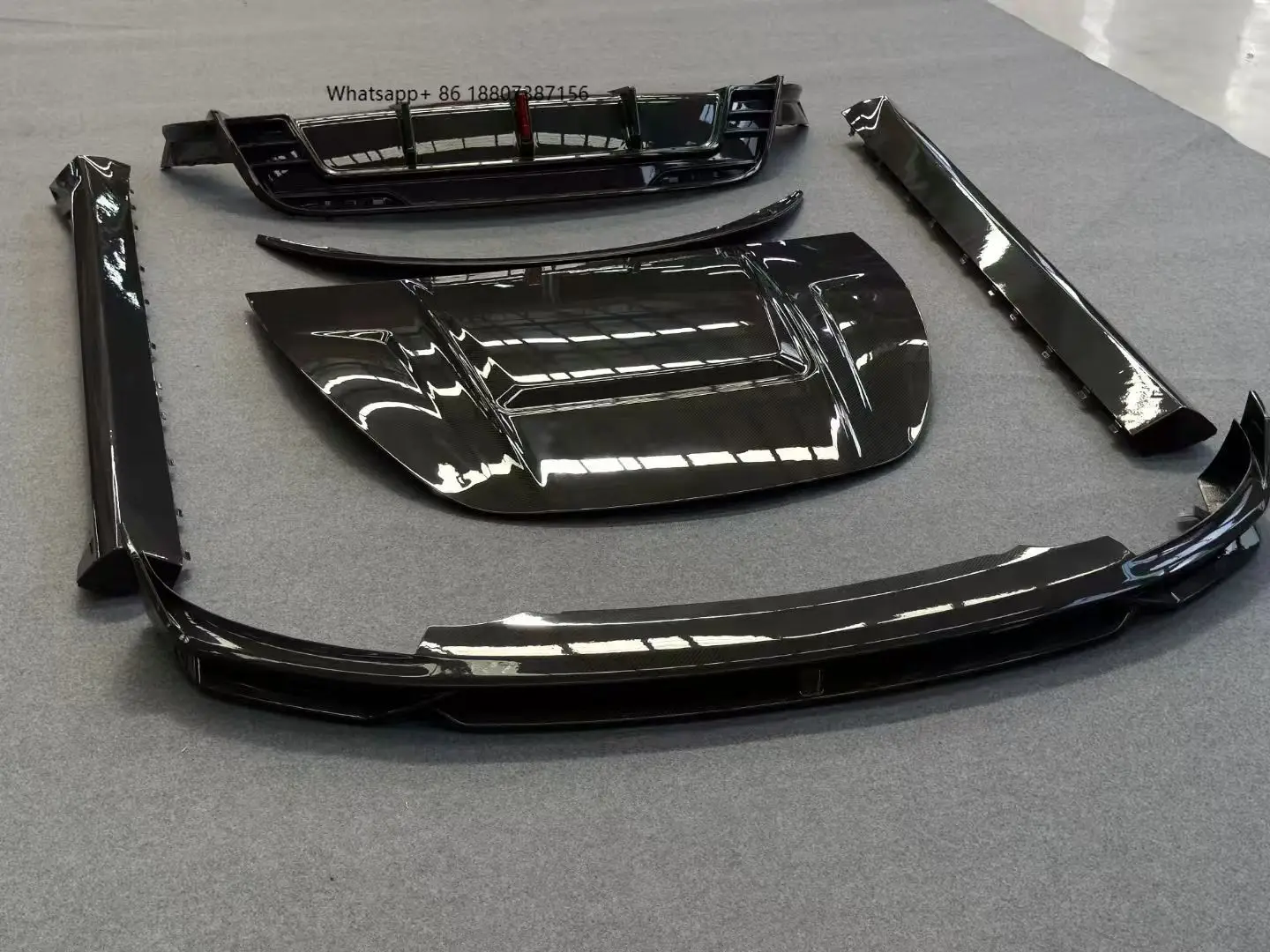 

New forTesla Model Y Dry Carbon Bumper with Exhaust Cut-Outs-Bolt-On Universal Fitment 1 Year Warranty