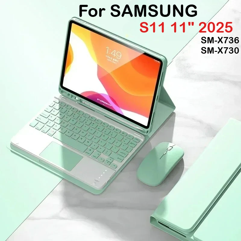 

Чехол для планшета S11 11 дюймов SM-X736 SM-X730 с сенсорной клавиатурой и мышью для SAMSUNG Galaxy Tab S11 11 дюймов 2025 5G Funda