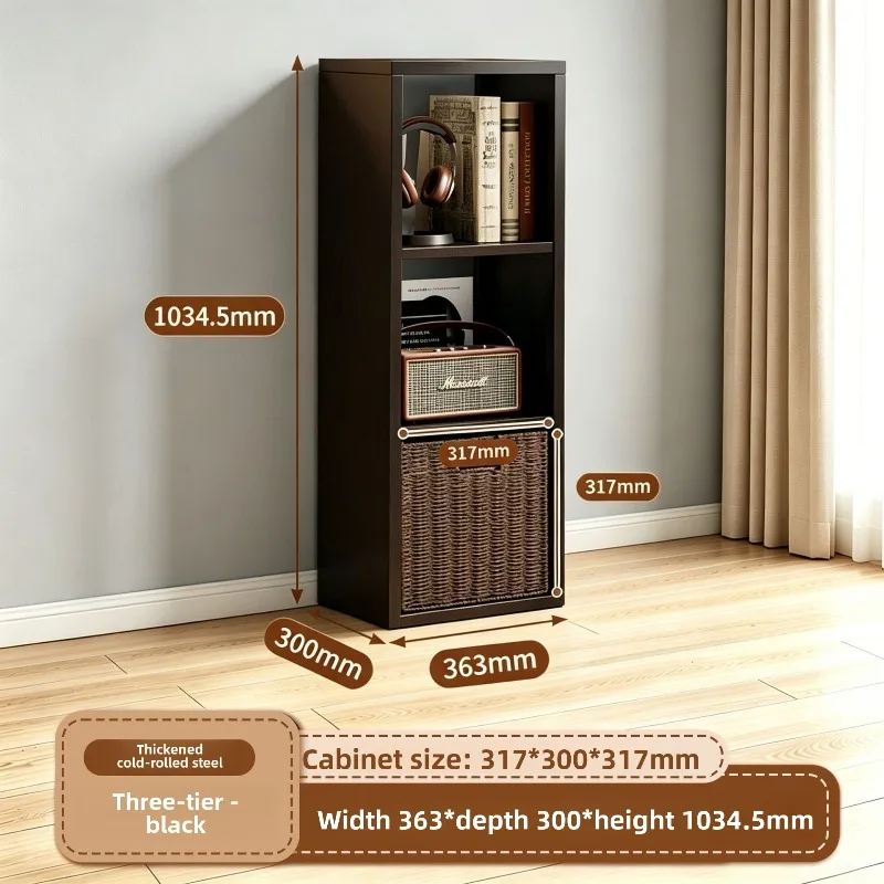 Steel Grid Cabinet Freestanding TV Stand DIY Modular Bookcase Kids Storage Shelf Book Shelf Furniture Bookshelves Book Storage