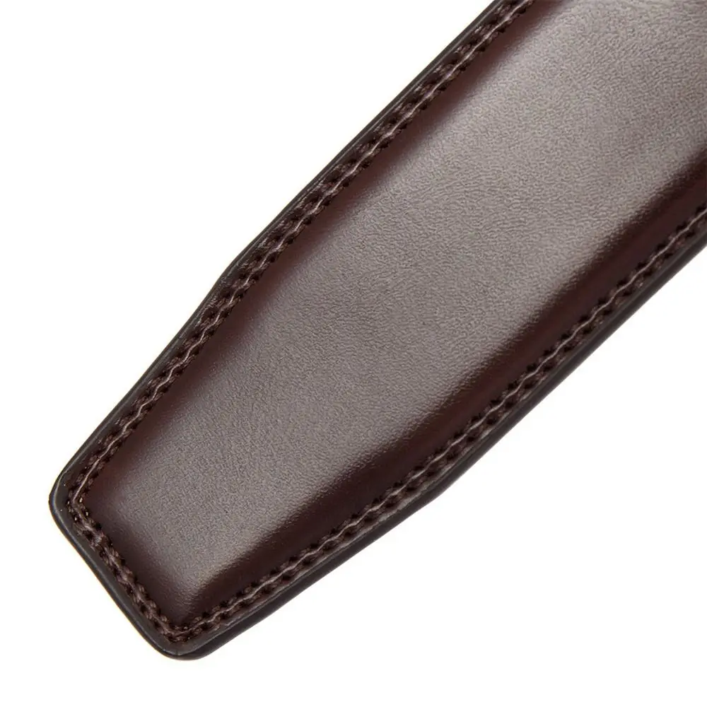 3.5cm Genuine Leather Belt Without Buckle Cowhide Non-porous Girdle Waistband For Men Male Accessories