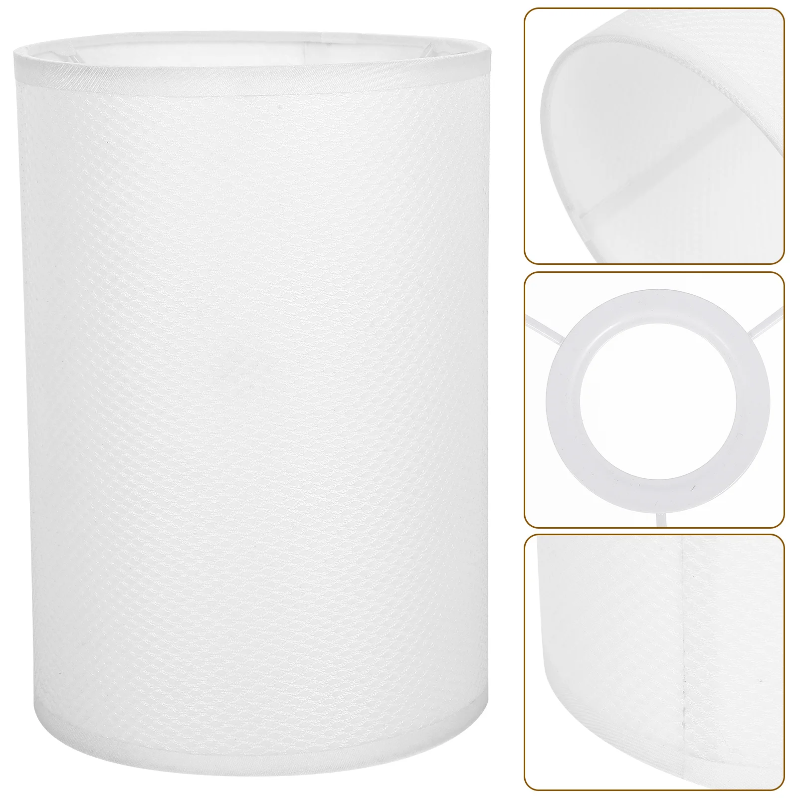 

Simple Fabric Lampshade Round E27 Replacement for Bedroom Living Room Study Desk Table Floor Lamps Soft Light Cover