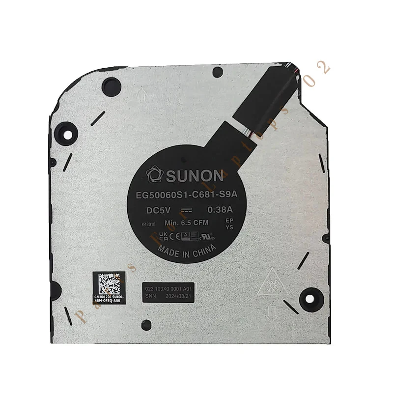 P For Dell Latitude 5540 Precision 3580 U Series 0012DJ  EG50060S1-C681-S9A New Laptop CPU Cooling Fan Cooler