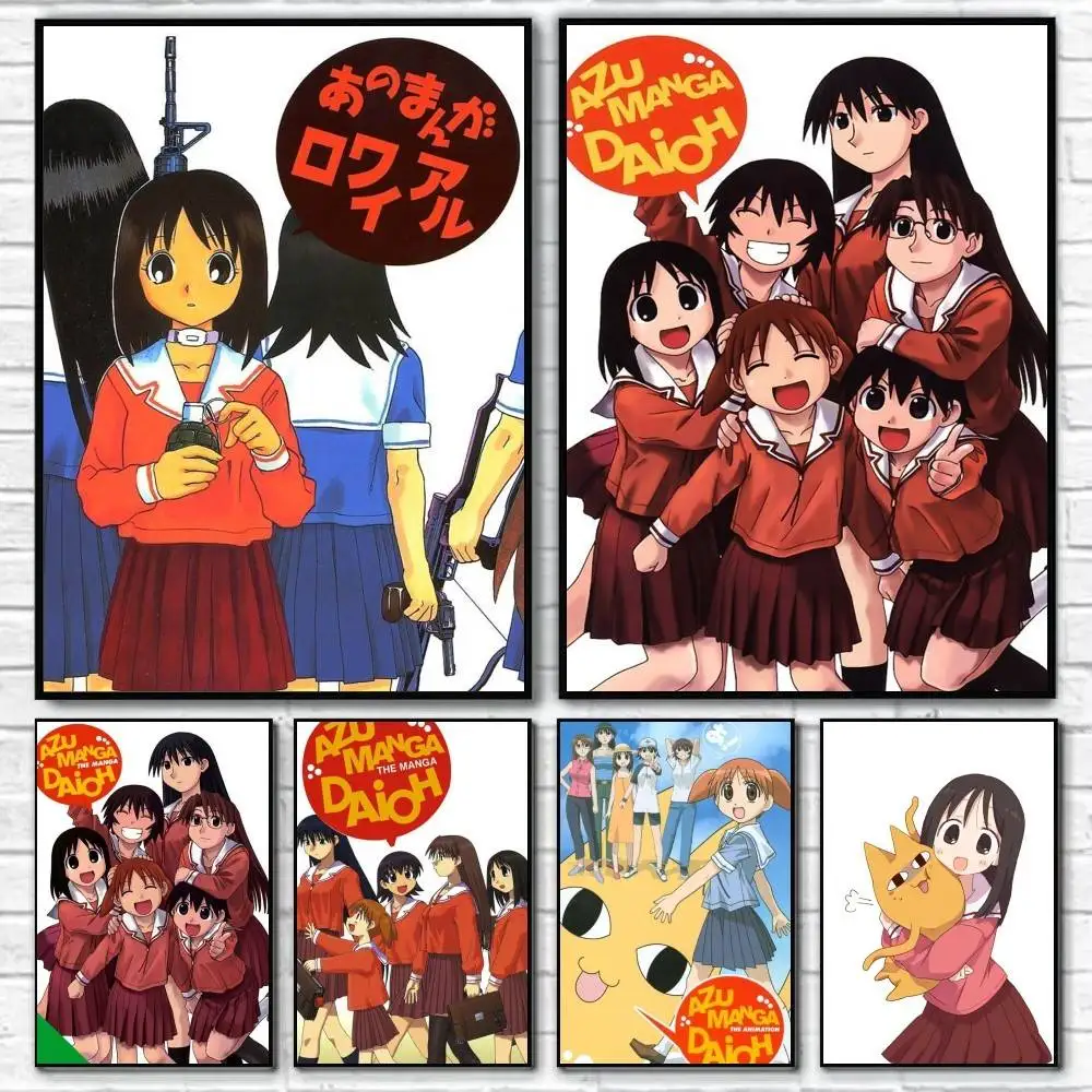 Azumanga daioh Manga  Poster Waterproof HD Art Wall Decal Self-Adhesive Print