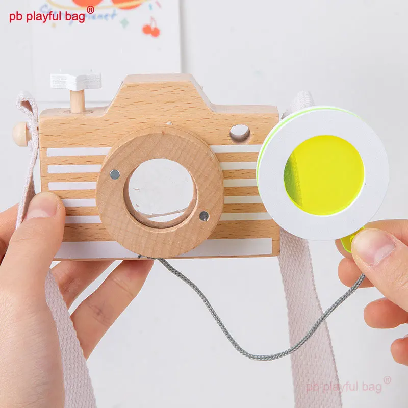 PB Playful Bag New Nordic style wood fun puzzle kaleidoscope camera Children's early education toys Creative gifts ZG78