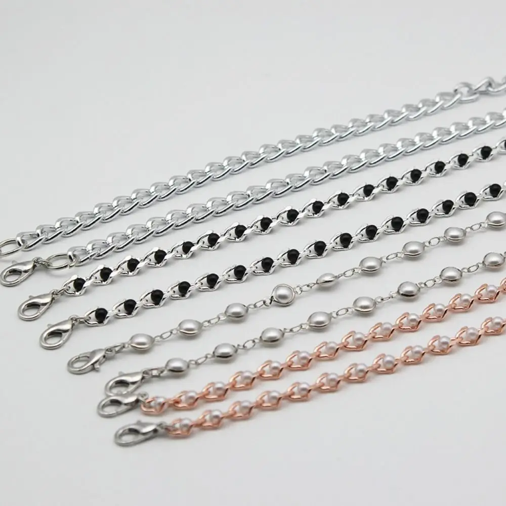 Tirantes de sujetadores de Metal a la moda, correas de hombro antideslizantes con diamantes de imitación, correa de ropa interior ajustable con perlas